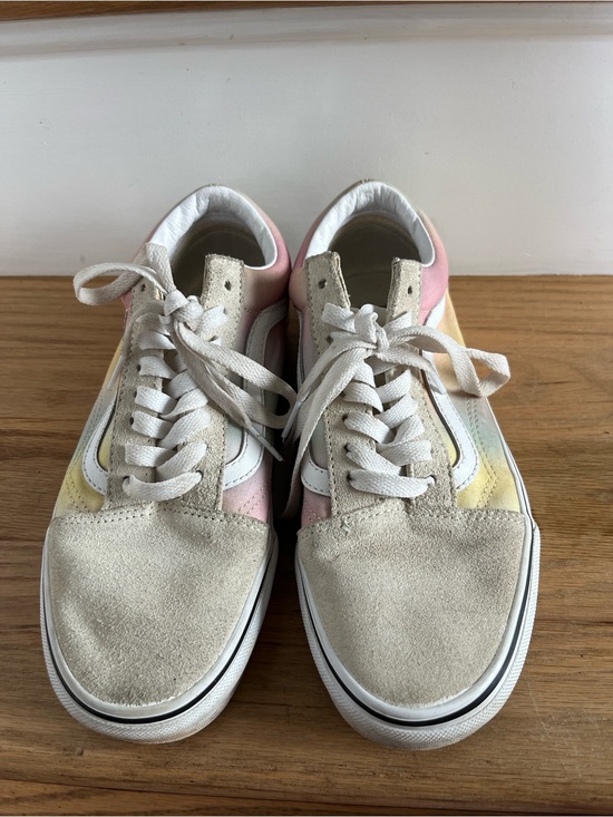 Vans Shoes - Vans Pastel Pink Yellow Cream Suede-Accent Women’s Sneakers